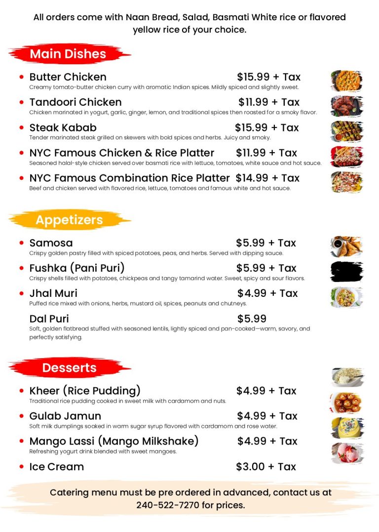 open kitchen menu category