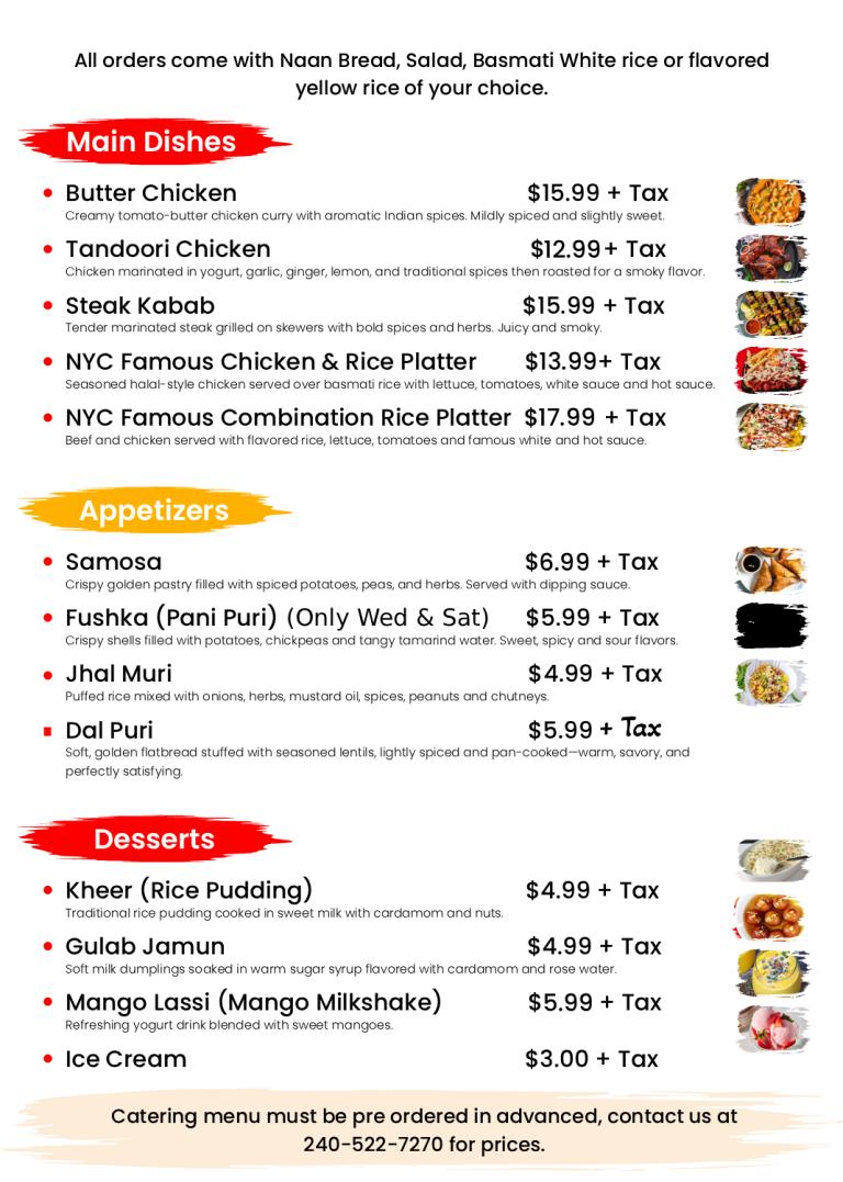 open kitchen menu category