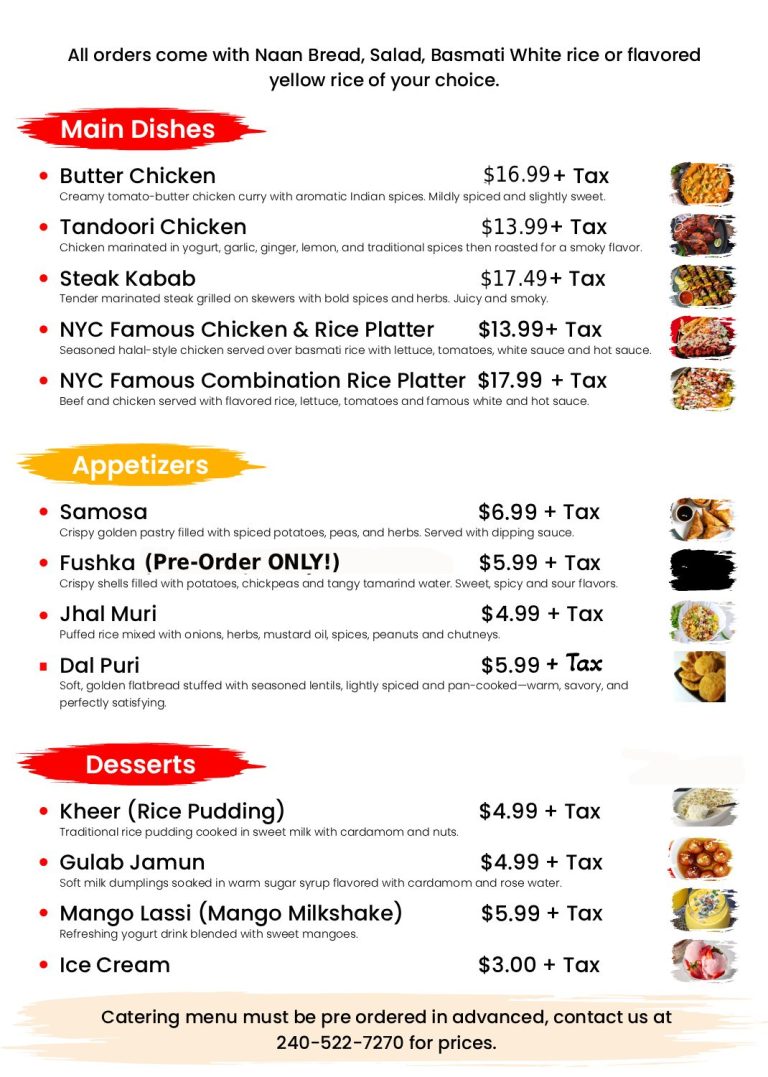 open kitchen menu category